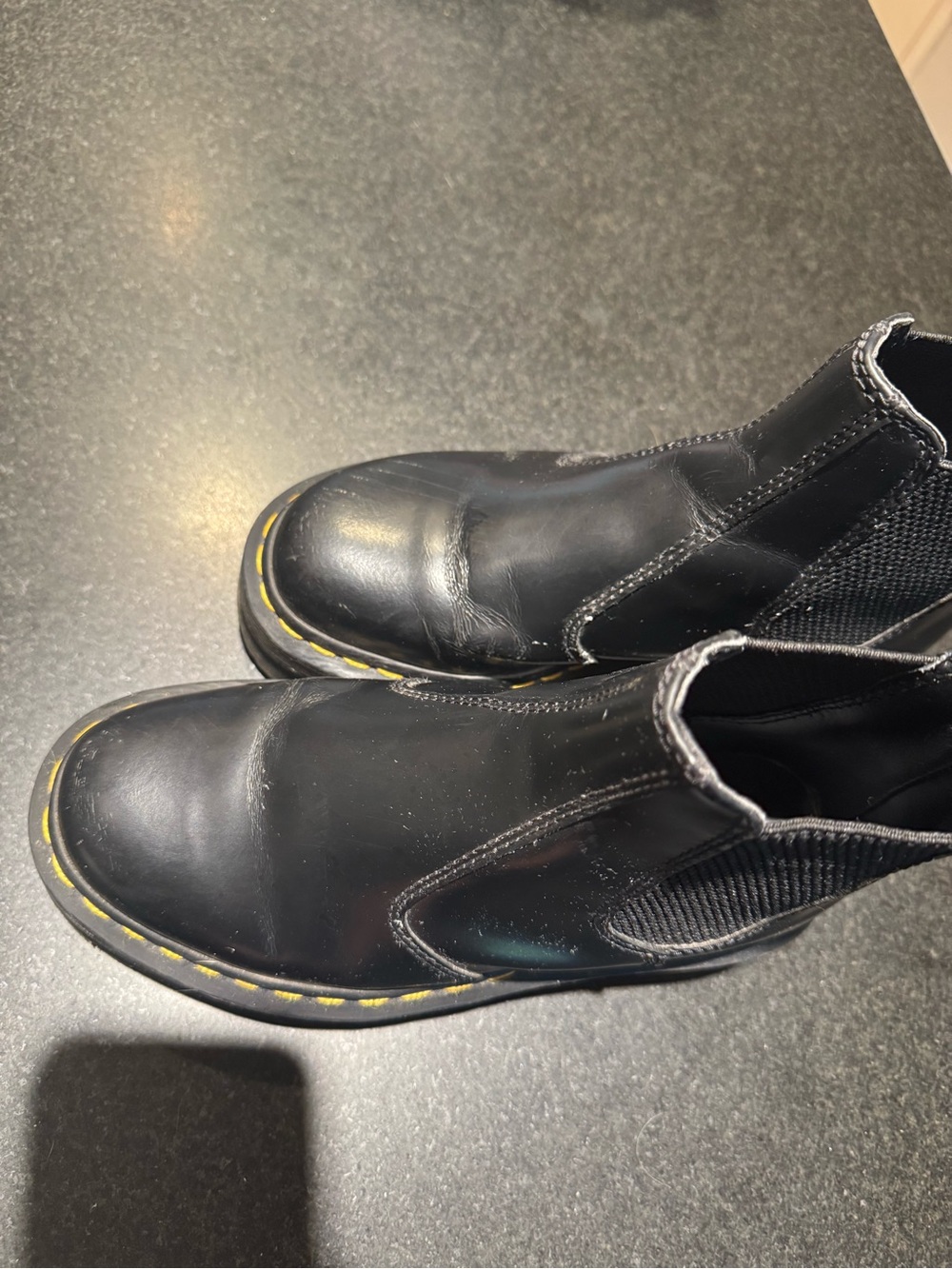 Dr Martens 2976 Smooth Leather Platform Chelsea Boots in Black - Picture 4 of 5
